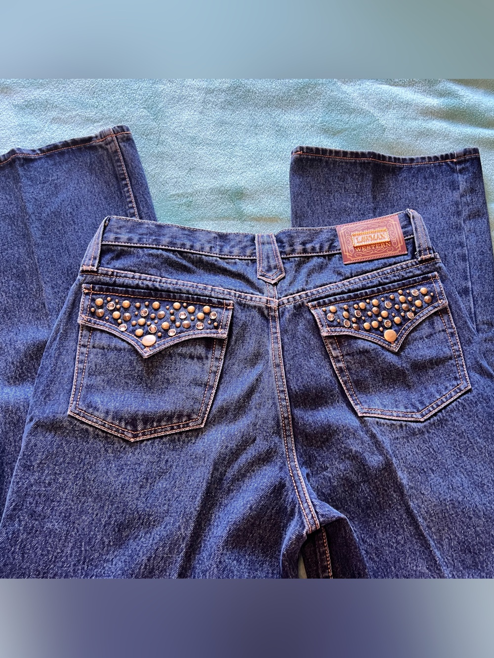 Vintage Lawman high rise embellished jeans sz 13